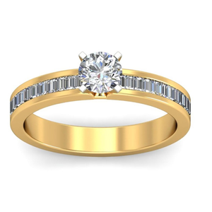 14KT SOLITAIRE DIAMOND RING