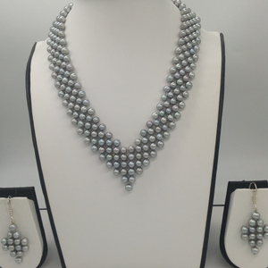 Freshwater grey round pearls "v" 