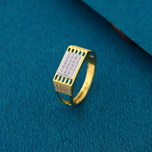 22K 916 Cutting Work Fancy Diamond Gold Ring 