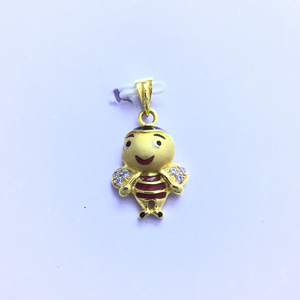 HONEY BEE FANCY GOLD PENDANT