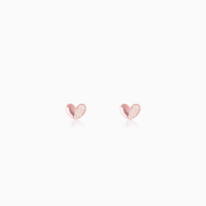 Rose gold made for each other studs
