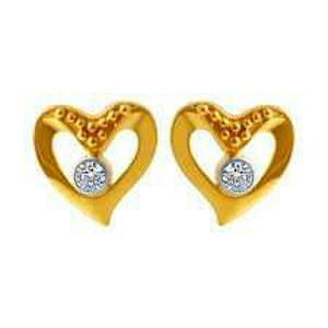 916 Heart Shape Gold Earrings
