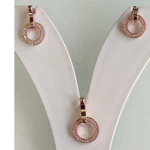 925 silver rose gold plated round designer pe