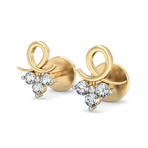 Gold dazzling daily wear earrings ber 005