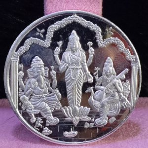 999 Silver Fifty Gram Trimurti Silver coin