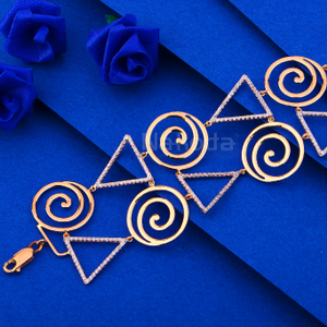 750 Rose Gold Women's Fancy CZ  Bracelet RLB1