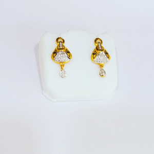 Gold designer earrings