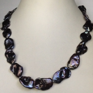 Freshwater Black Baroque Pearls Mala JPM0306