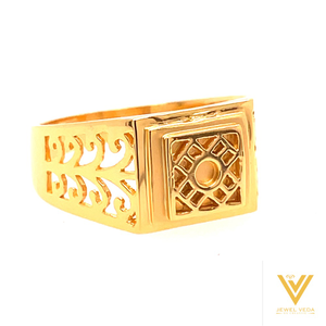 22k yellow gold traditional plain ring