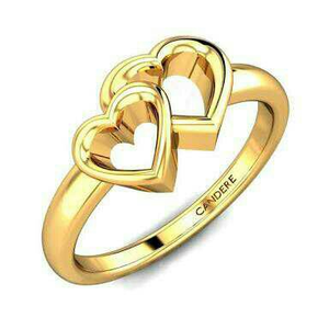 Gold Heart Shaped Modern Ring