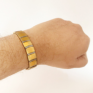 18 kt real solid yellow gold men's bracelet 3