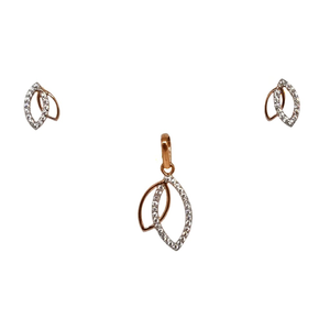 18K Rose Gold Modern Pendant Set MGA - PTG015