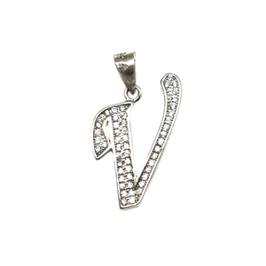 925 Sterling Silver Alphabet (Letter V) Penda