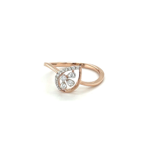 Teardrop cluster diamond ring with halo 14k r