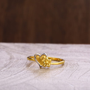 916 Gold CZ Fancy Ladies Plain Ring LPR295