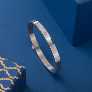 999 Silver Plated One Diamond Bracelet