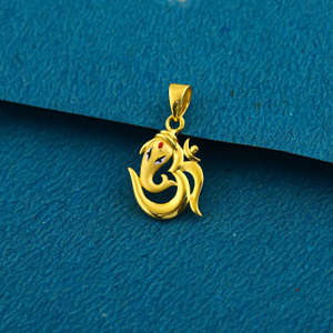 22K OM With Ganpati Bapa Design Exclusive Gol