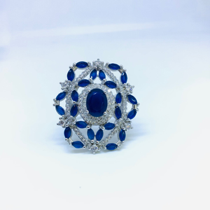 BRANDED FANCY STERLING SILVER RING