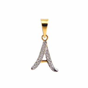 ' A ' Alphabet 18k Rose Gold Pendant
