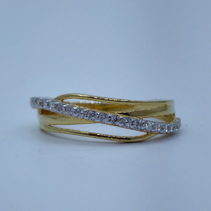 22k/916 cz gold ladies ring