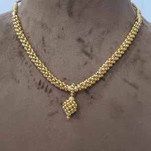 916 Gold Plain Engagement Handmade Necklace S