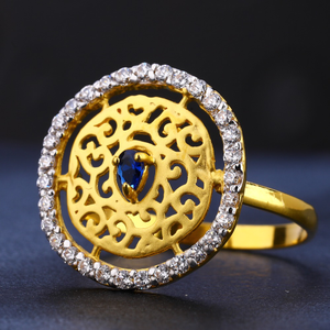22KT Gold Cz Stylish Women's Ring LR747