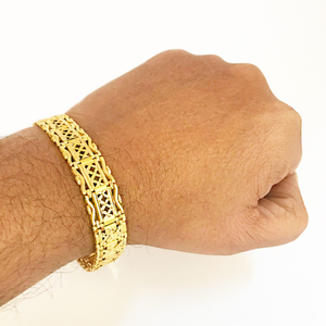 18 kt yellow gold men's bracelet 25.670 grams