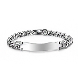 18kt real solid white gold link chain men's b