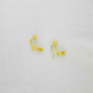 18kt Three Gold Motif Set Bugadi Earring
