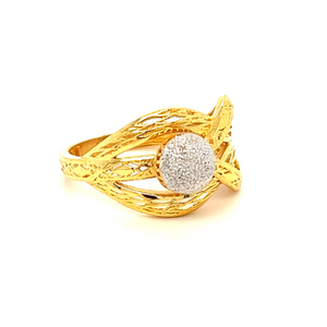 22k gold turkish jewel paisley ring