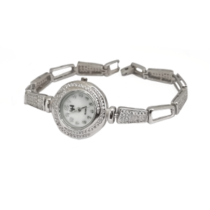 Diamond Watch In 925 Sterling Silver MGA - WC