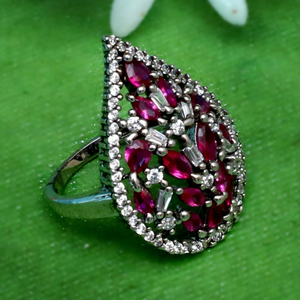 925 Silver Color Stone Ring For Women PJ-R023