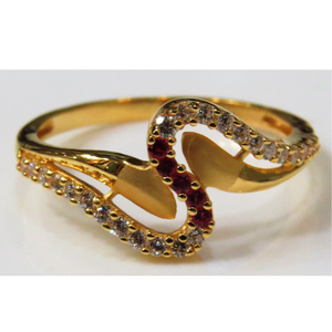 22kt gold cz attractive ring for women lsr-6