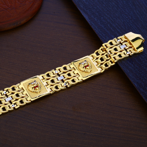 Mens gold plain bracelet-mpb117