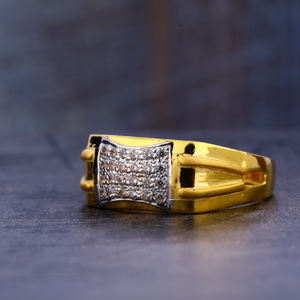 22CT Cz Gold Hallmark Stylish men's Ring MR66