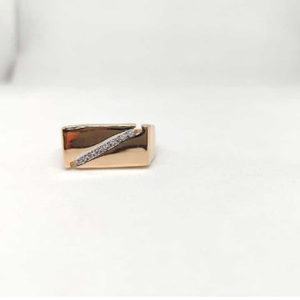 18k men's rose gold ring