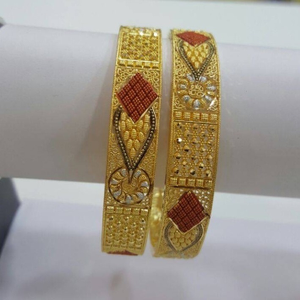916 Gold indian Design Bangle RH-B003