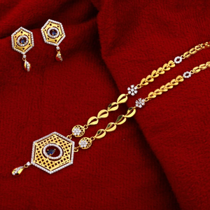 916 gold ladies exclusive chain necklace set 