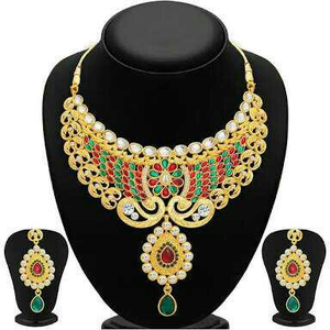 Gold Attractive Bridal Necklace Set
