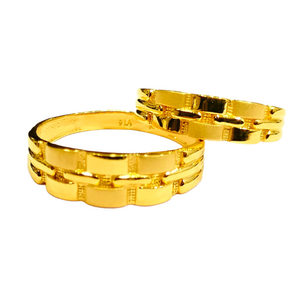 22KT Couple Plain Unique Design Rings