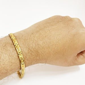 18 kt yellow gold men's bracelet 10.170 grams