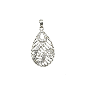 925 Sterling Silver Pear Shaped Pendant MGA -