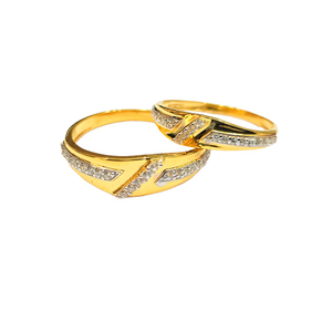 22KT Couple Cz Beautiful Design Rings