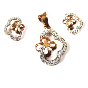 18k rose gold pendant set mga - rps005