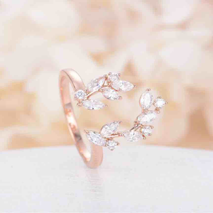 18KT Rose Gold Fancy Diamond Ladies Ring