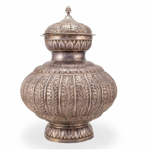 A 20c Colonial Indian Solid Silver vase , KUT