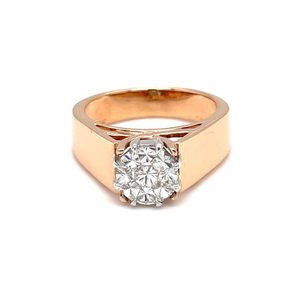 Eva cut diamond classic engagement ring for s