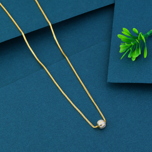 916 gold single ball plain chain dokiya