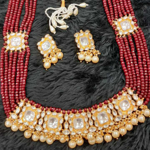 Bridal long necklace set#bdnc236