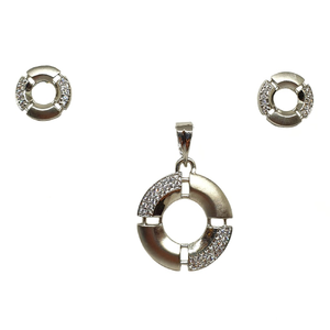 925 Sterling Silver Round Shaped Modern Penda